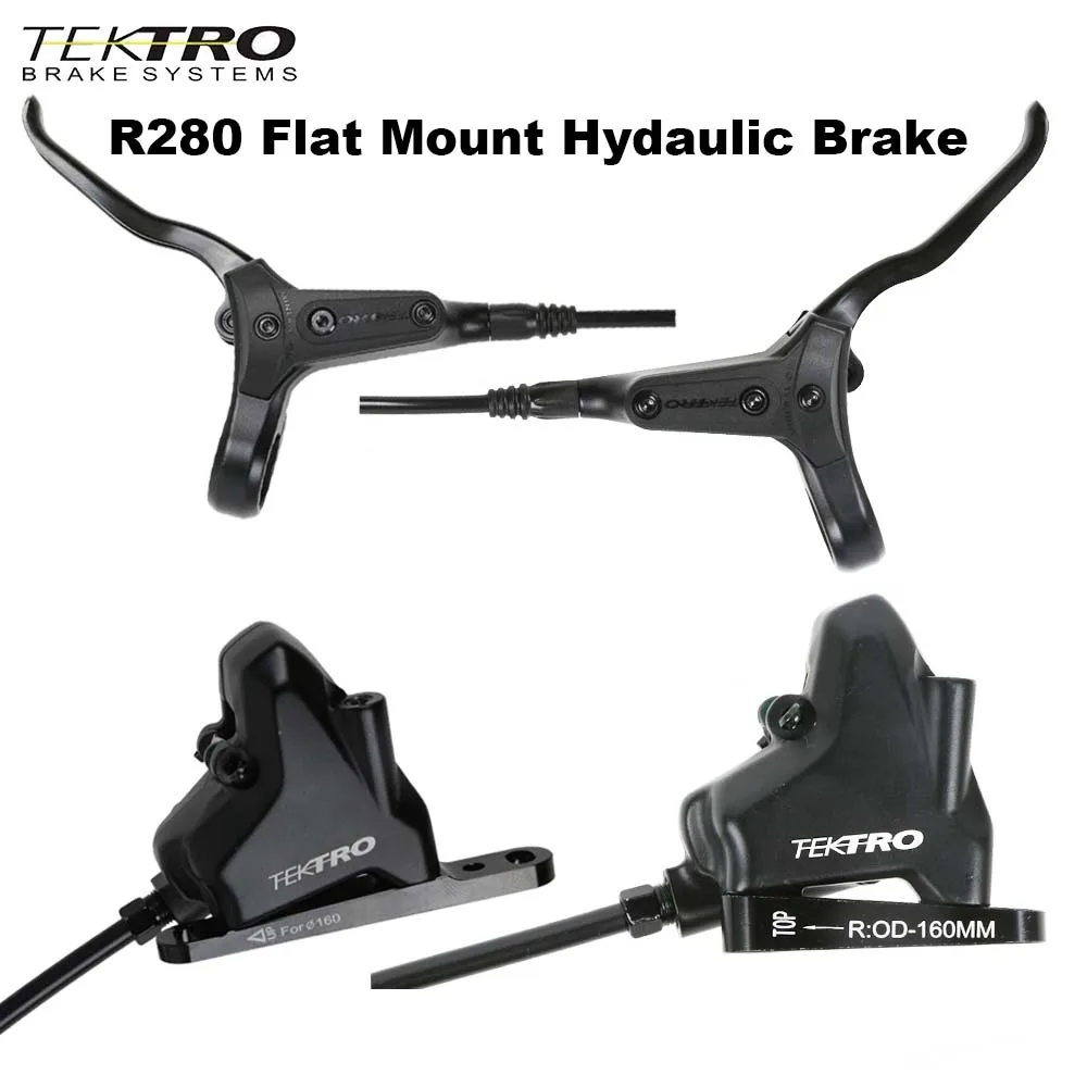 

TEKTRO R280 flat road bike hydraulic disc brake flat mount brake electric bicycle brakes