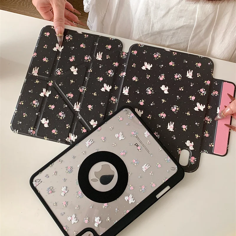 Flowers Cover For iPad air 2024 13 iPad 10.2 Air 5 4th Generation 10.9 iPad 9.7 Air4 5 6 10.2 7 8 9th 10th Pro11 with sleep wake