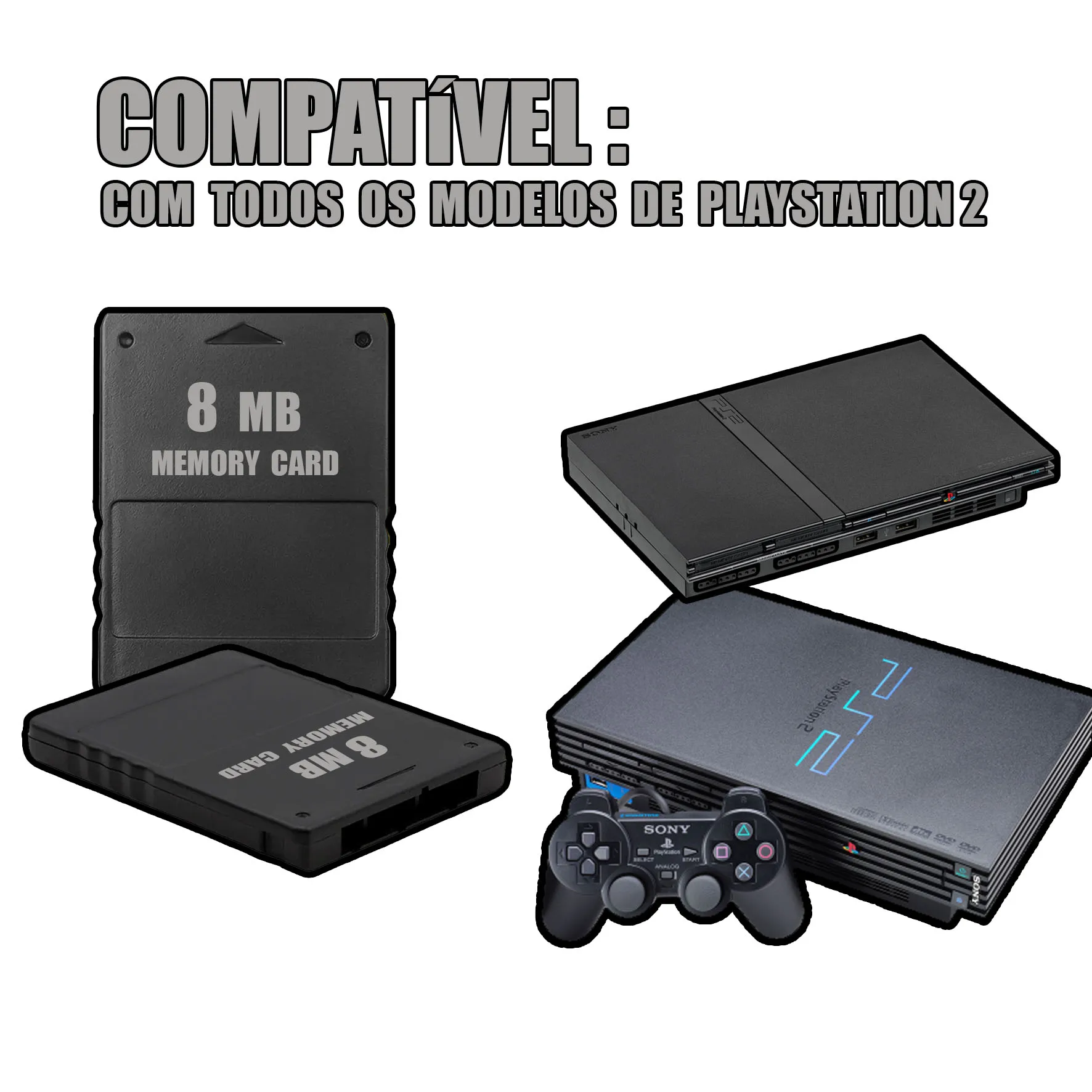 OPL + Memory Card + Pendrive 32GB + 10 GAMES-For Playstation 2 / Ps2 / Play 2