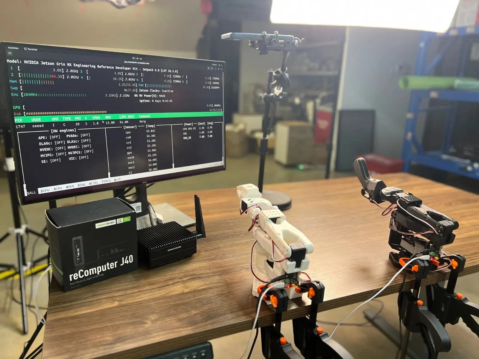 SO-ARM100 Low-Cost AI Arm Kit ( Pro ) Hugging Face LeRobot,compatible with recomputer J4012 Orin NX 16GB,3D Printed Skeleton