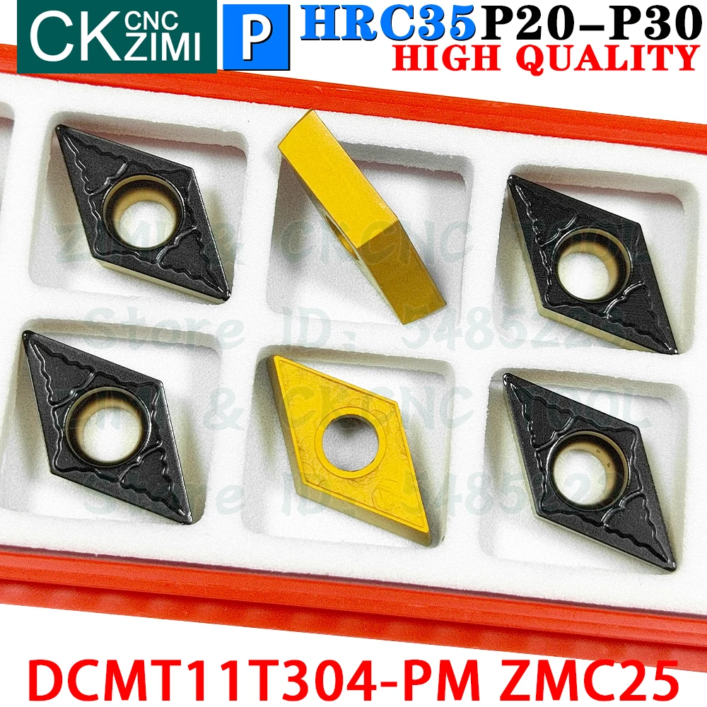 DCMT11T304-PM ZMC25 DCMT 11T304 PM ZMC25 Sisipan Karbida Alat Sisipan Pembalik Internal Eksternal Alat Pemotong Bubut Logam CNC DCMT 11T304 Alat pertukangan