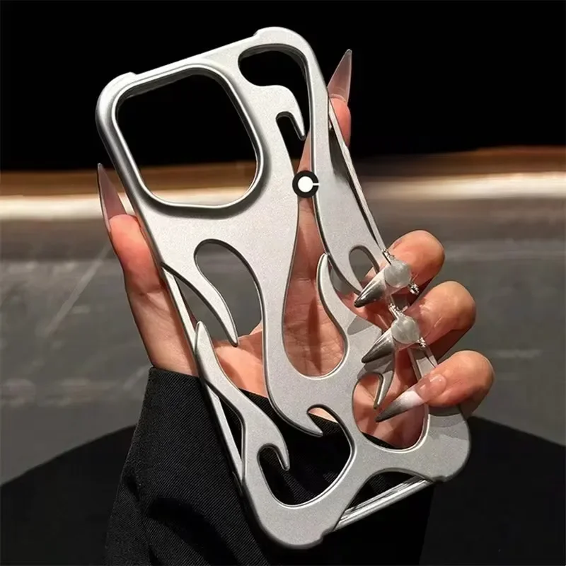 Moda fosco 3d oco chama caso de telefone para iphone 16 15 14 13 12 11 pro max 16 plus criativo