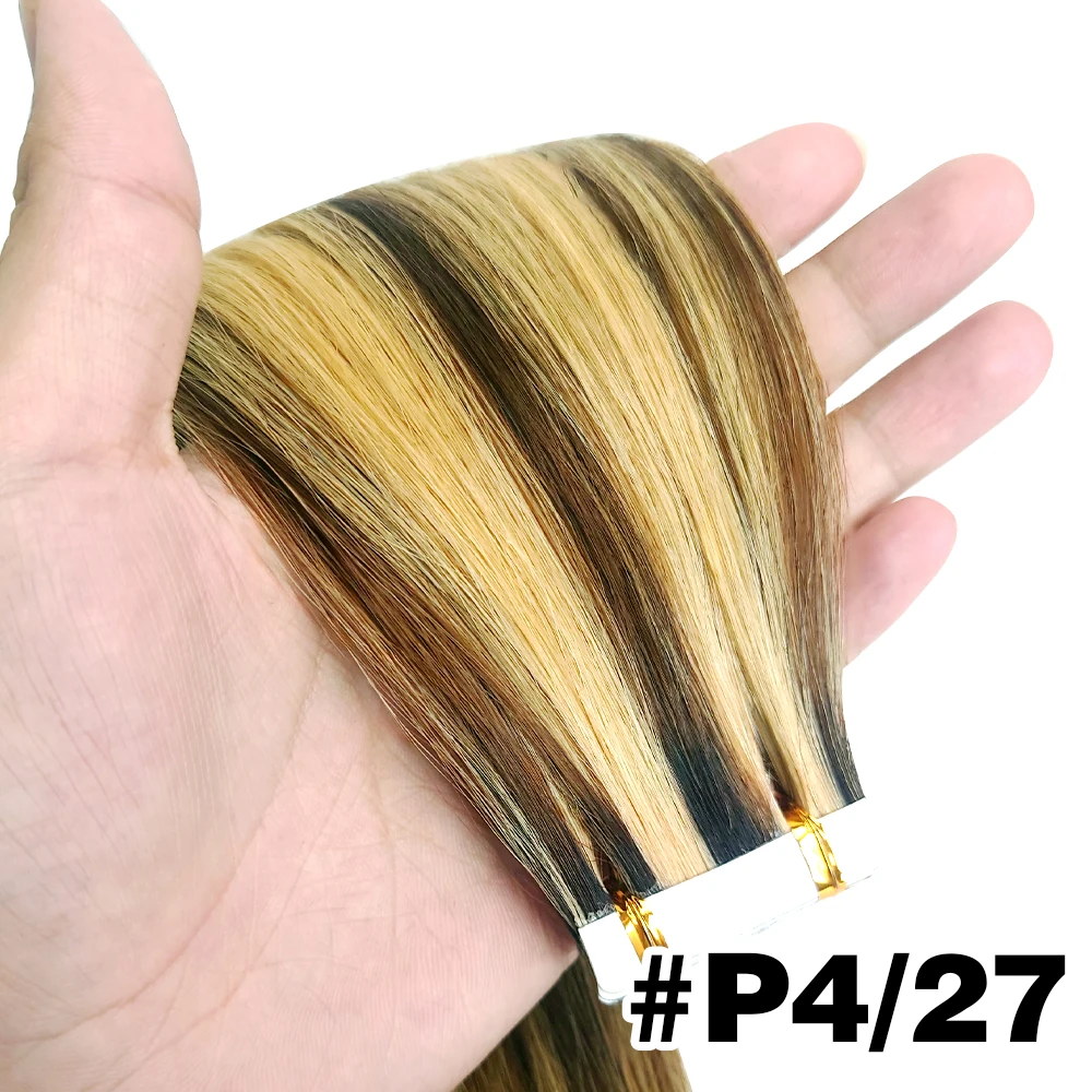 20 stks Braziliaanse Remy Menselijk Haar Tape In Extensions Steil Haar Naadloze 50 g/pak Huid Inslag Lijm Lijm Natuurlijke Zwarte Tape In