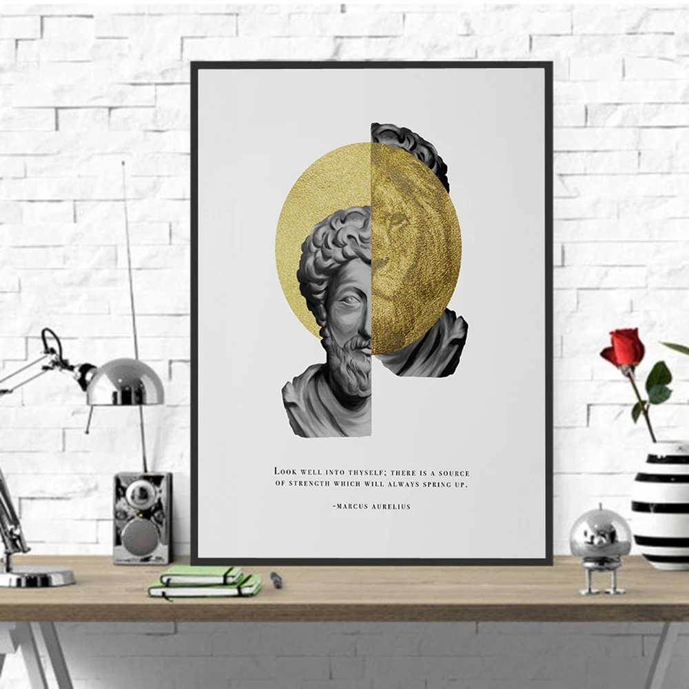 Marcus Aurelius Quote Poster Motivational Gift Words of Wisdom Photo Poster  Gift Wall Decor Meditations Stoicism Stoic Wisdom