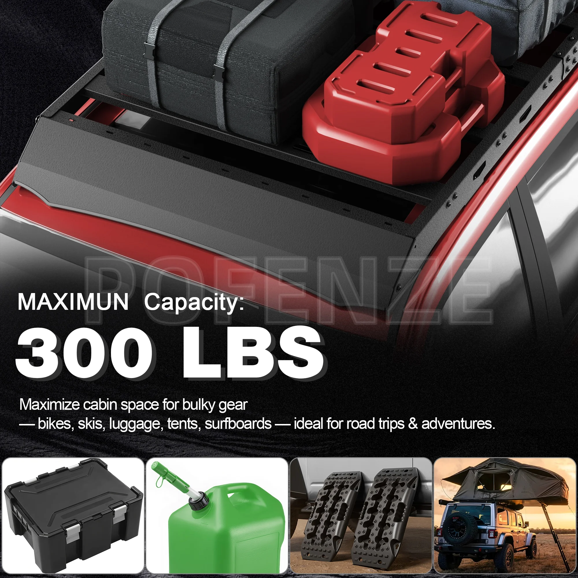 2003-2009 Lexus GX470 Portaequipajes de acero al carbono resistente - Portaequipajes, portaequipajes con barras transversales