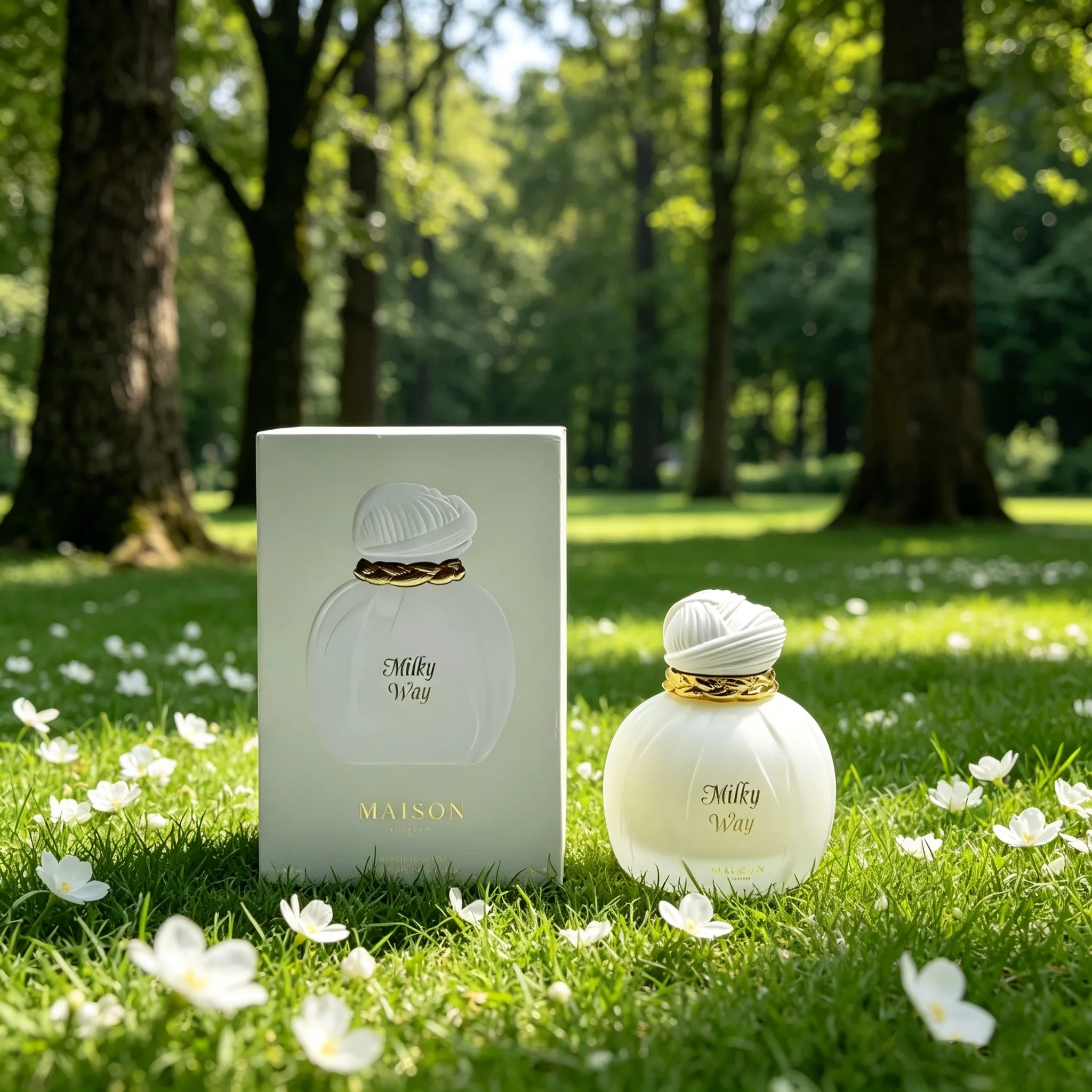 Perfume para Mujer Maison Milky Way | Diseño de Botella Dorada de Lujo, Fragancia Dulce y Cremosa de Larga Duración
