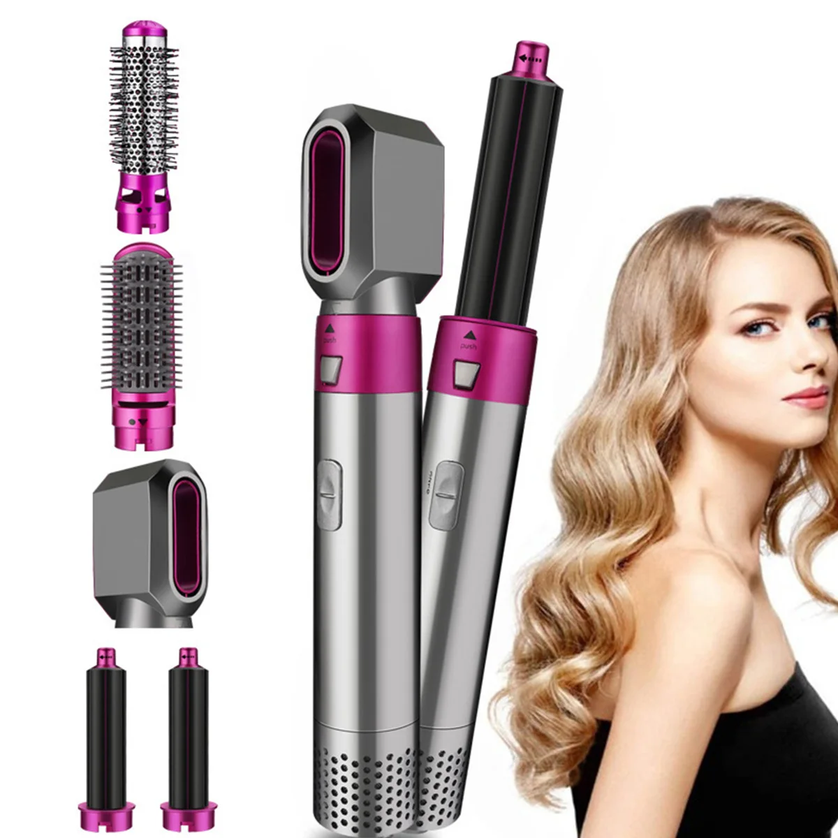 Top quality 5 in 1 brush dryer for combing and smoothing