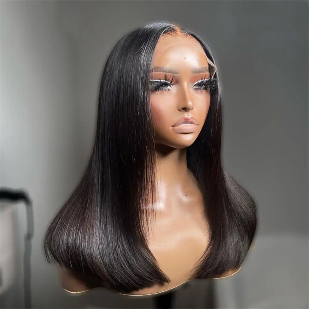 16 Inch Kant Front Rechte Korte Bob Pruiken Menselijk Haar 13X4 Hd Lace Frontale Bob Pruiken Voor Vrouwen 4X4 Kant Sluiting Pruiken 200% Dichtheid