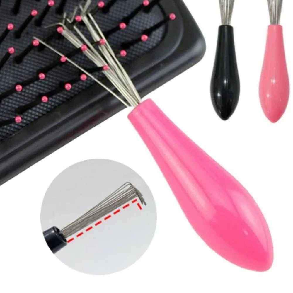 Peigne brosse à cheveux nettoyant plastique métal dissolvant de nettoyage outil intégré dissolvant poignée cheveux enchevêtrement peigne accessoires de coiffure