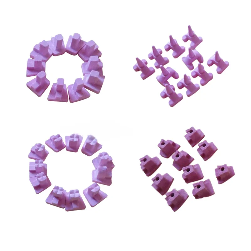 Chevilles roses de cuisson en céramique pour laboratoire dentaire, 10 pièces, pour couronne unique en porcelaine, plateau de four, outil Ceramist