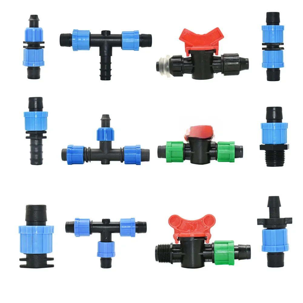 Connecteurs de ruban d'irrigation goutte à goutte, joint de tuyau, connecteur d'eau de jardin, système d'économie d'eau de ferme agricole, 16mm