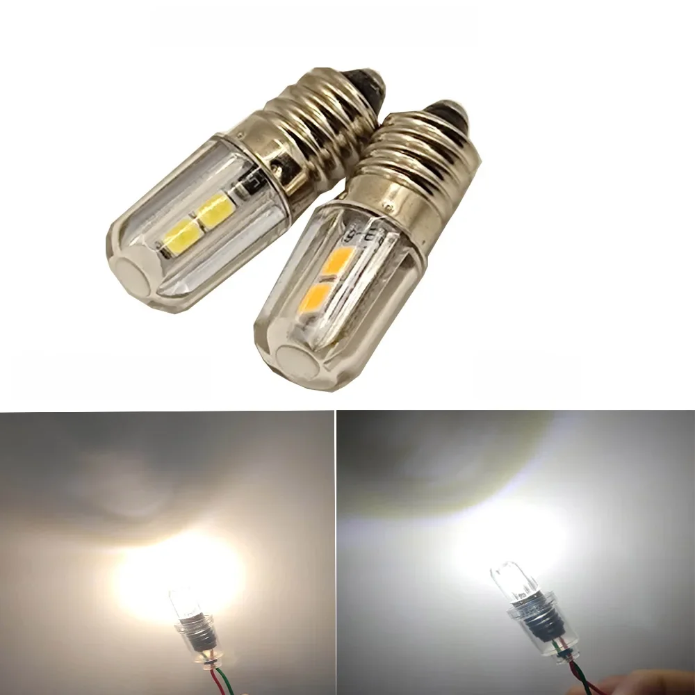 AliExpress GLEXLED 2PCS E10 LED Bulb 6V 12V Lamp Work Light  Warm White For  Torch Flashlight Headlight Motor Bicycle