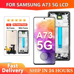 Tested 6.7'' For Samsung A73 5G LCD A736B A736B/DS Display Touch Screen Digitizer with Frame Assembly Replacement