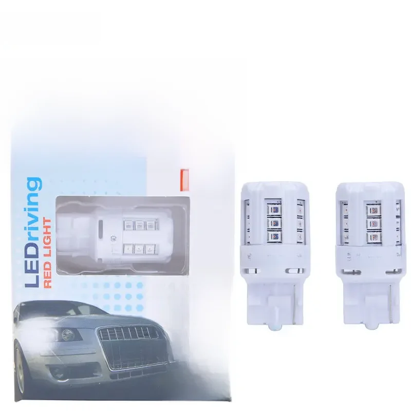 OSRAM LED T20 W21W 7440 12V 3W Red Color LEDriving Standard Car LED Stop Brake Lamps Signal Light 80% Energy Saving 7705R Pair