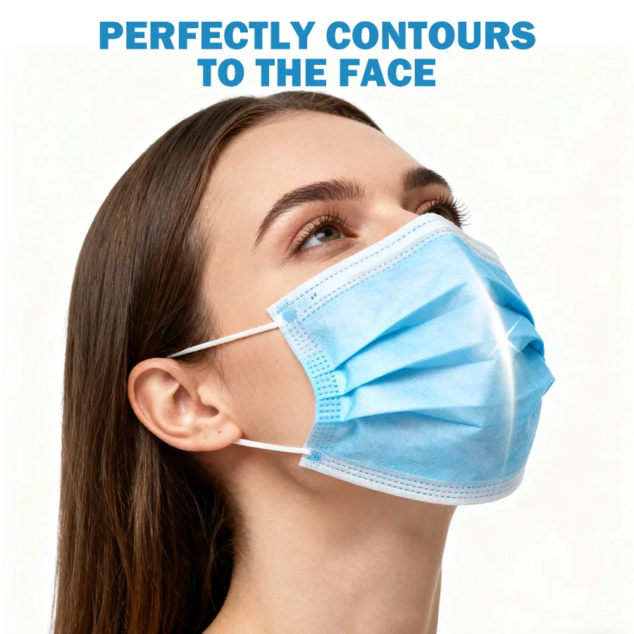 100 Stück Einweg-Schutzmasken für Schönheitsprofessionals – atmungsaktives Design, sichere Passform, perfekt für Kosmetikerinnen