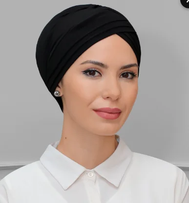 Hijab Turban Hat 2021 New Inner Caps for Women Muslim Stretch Islamic Indian Arab Wrap Head Scarf Trendy Scarf Cap headdress