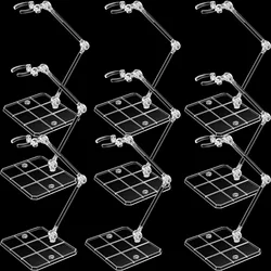 9PCS Action Figure Display Holder Base Clear Display Stand Doll Model Support Stand Compatible for HG RG SD SHF Gundam 1/144 Toy