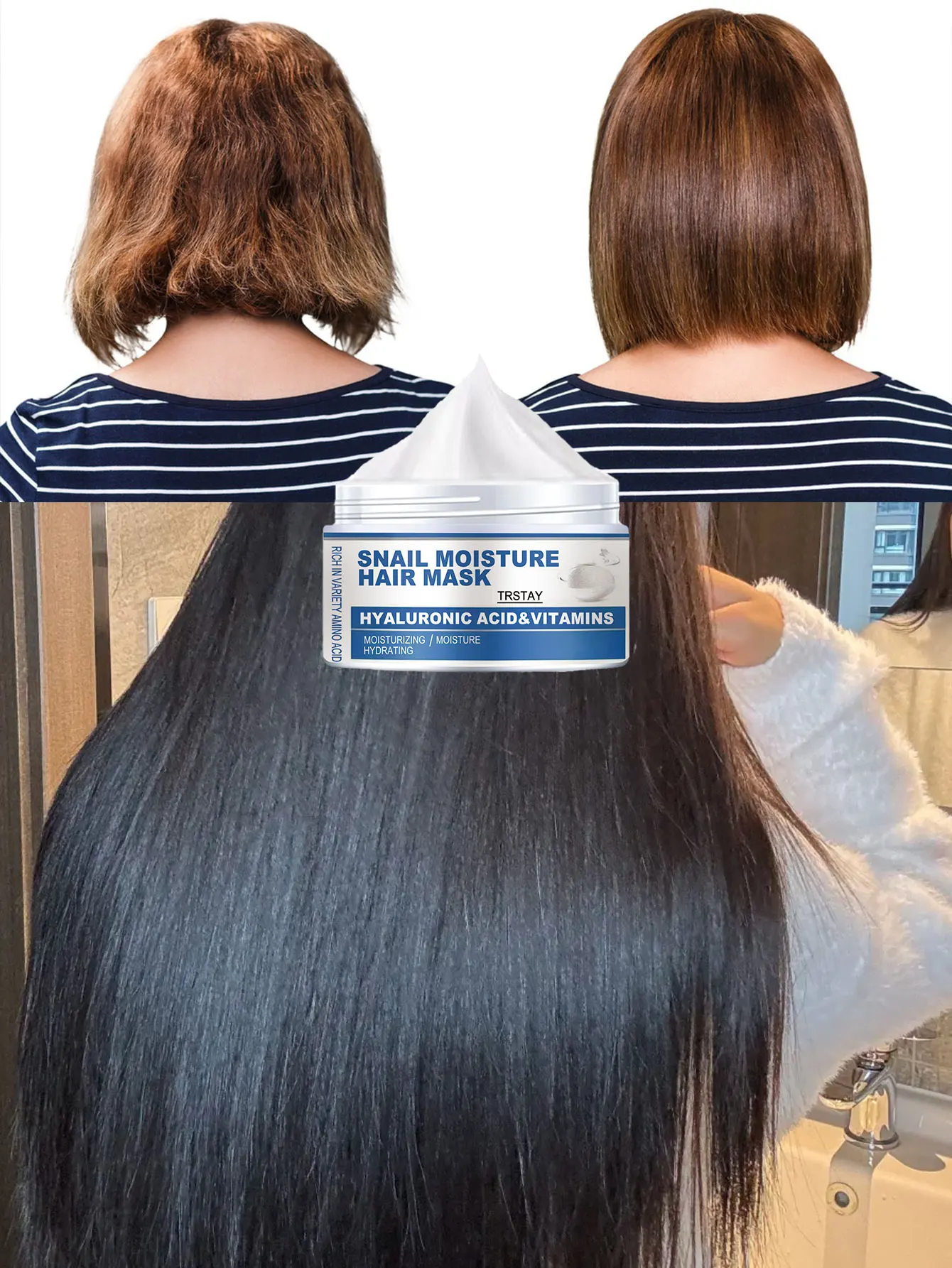 Long Hair Moisturizing Nourishing Treatment for Dry Damaged Hair Deep Conditioning Repair Hair Mask with Natural Ingredients for - Image 4