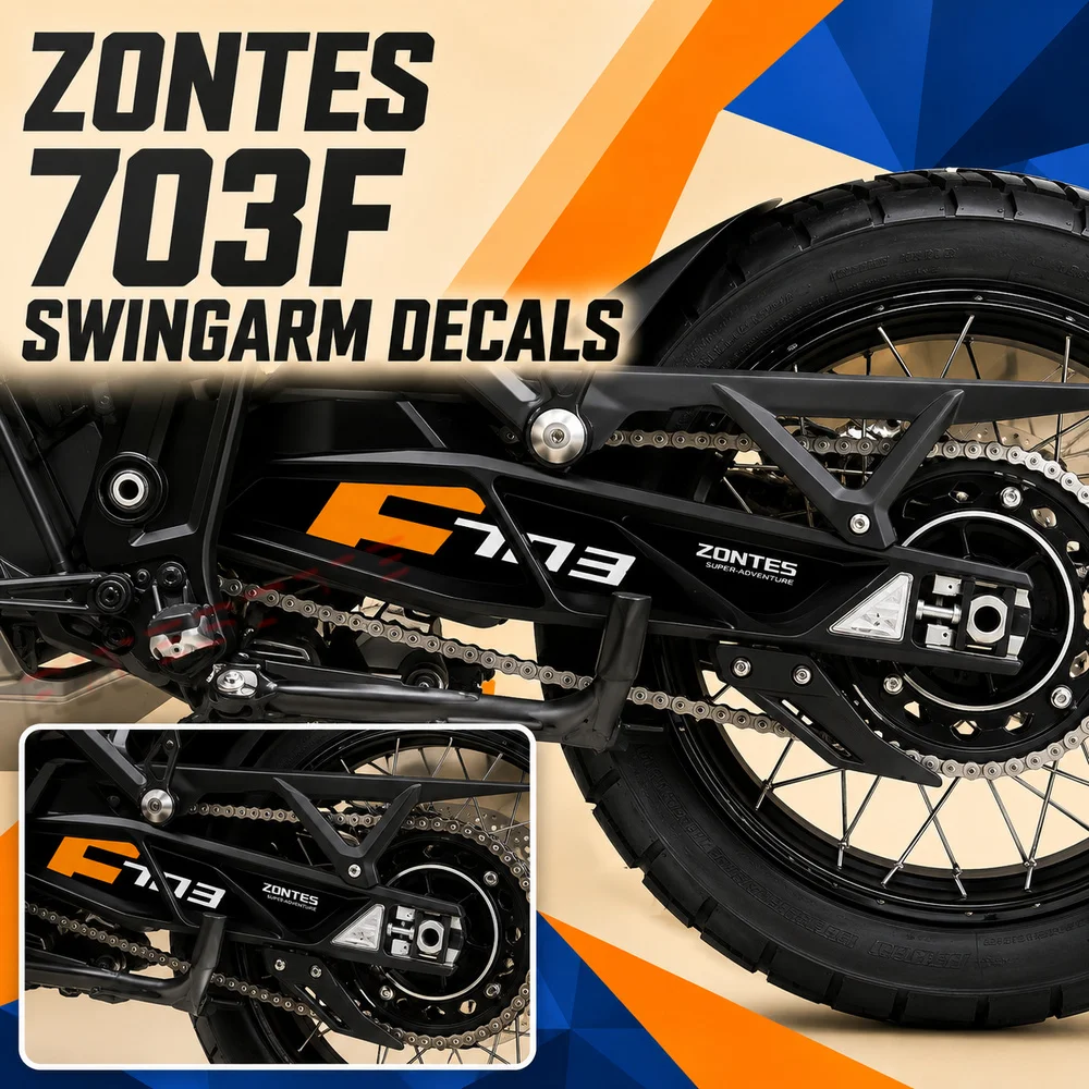Modified Rear Swingarm Decals For Fit ZONTES 703F Multiple Styles Available
