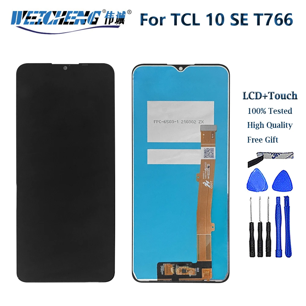 

Original For TCL 10 SE T766 LCD Display and Touch Screen Digitizer 6.52"Accessories For TCL 10 SE T766H/T766J/T766U LCD Repair