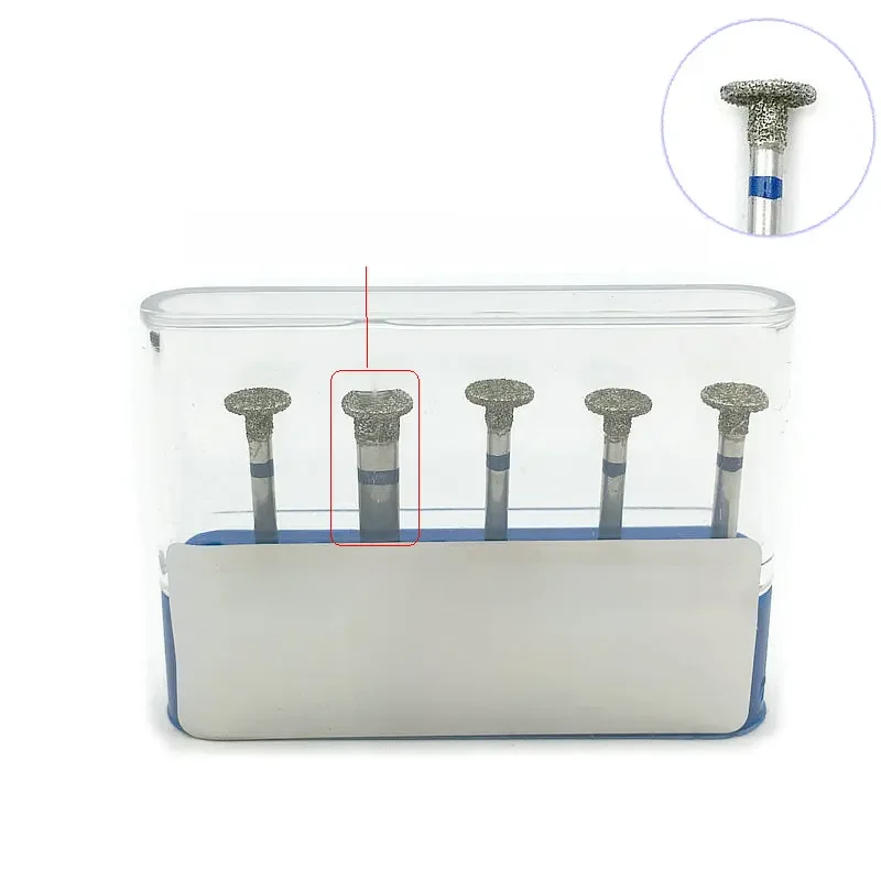 Fraises dentaires diamant, 5 pièces, polissage moyen, lissage pour pièce à main à grande vitesse FG tige 1.6mm WR-44