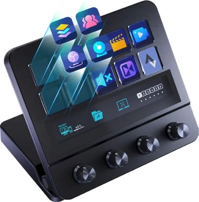 MiraBox N4 Stream Dock with 10 LCD Keys & 4 Knobs, Stream Deck