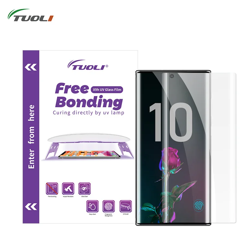 TUOLI 100PCS 50pcs X9H Free Bonding UV HD Film Glass Full Coverage Ultra-sensitive for Hydrogel Screen Protector Cutting Plottor