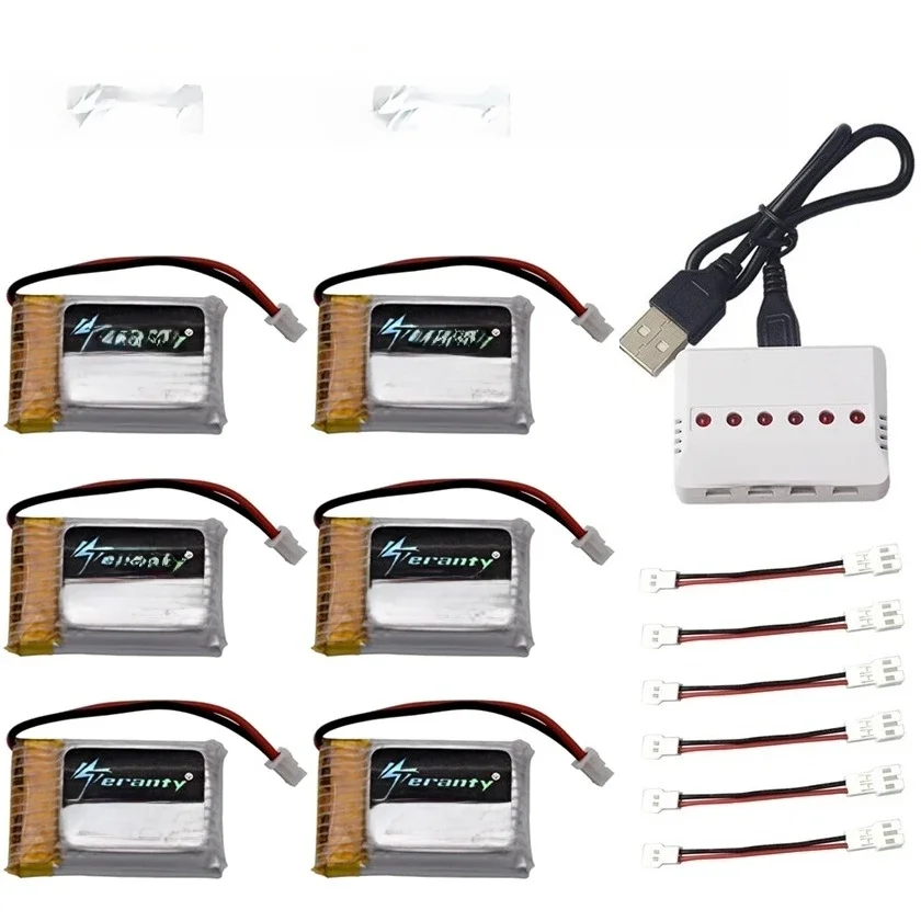 Ensemble de chargeur de batterie LiPo 3.7V 150mah 30c pour H20 S8 M67 U839 RC Quadcopter hélicoptère pièces de rechange pour batteries de Drones H20 3.7V