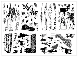 2022 New Christmas animals number Clear Stamp for Scrapbooking Transparent Silicone Rubber DIY Photo Album Decor 1020