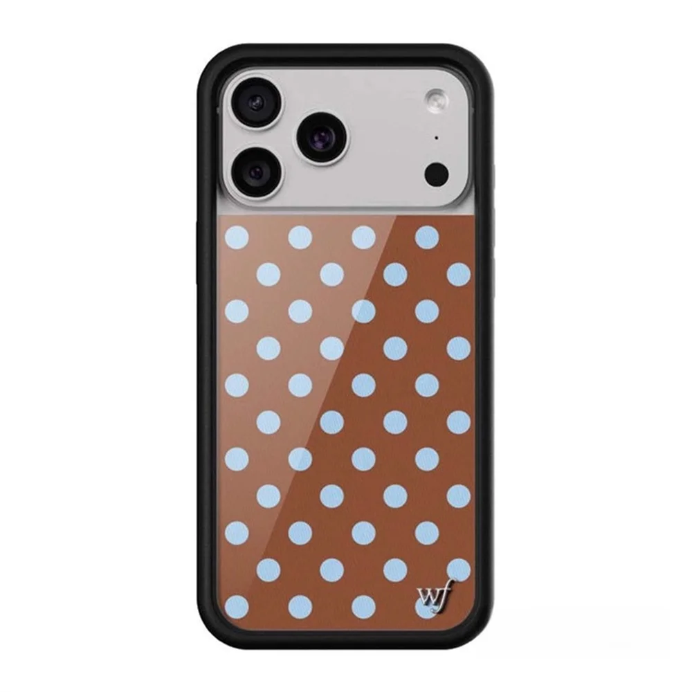 New Wildflower INS Cherry Strawberry Polka Dot Phone Case for 17 16 15 14 13 12 Pro Max 16 Plus 15 pro 3D WF Cute Cartoon Cover