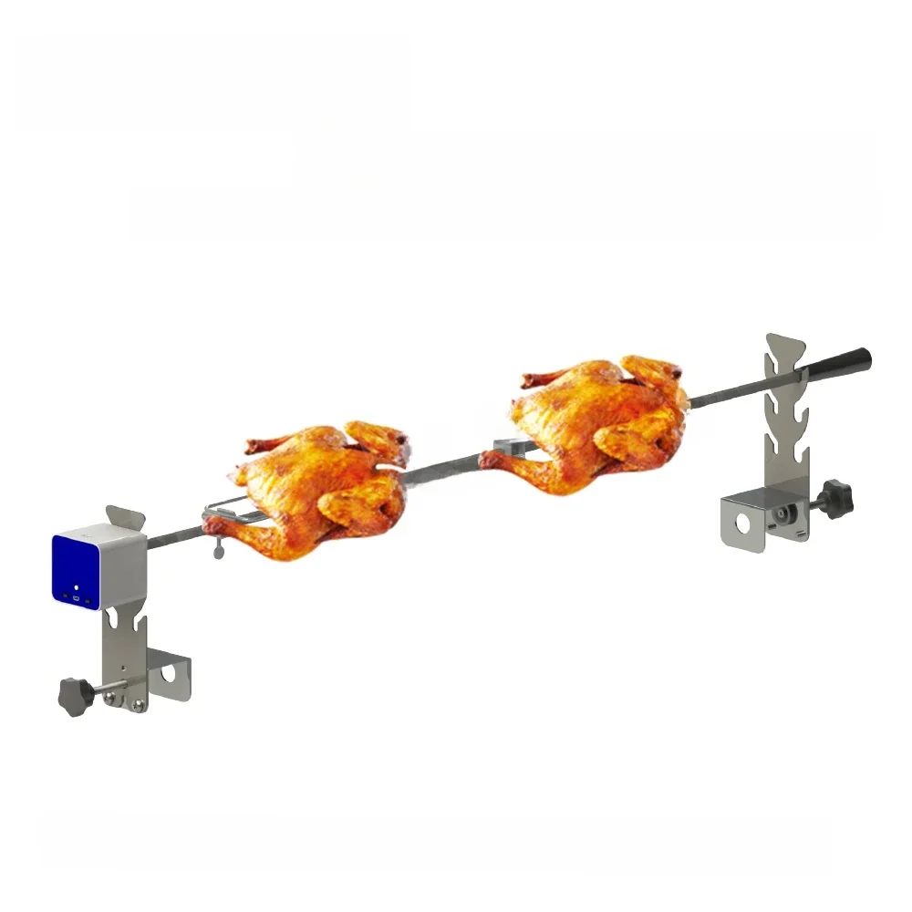 ZENOBBQ – Kit de rôtissoire pour barbecue, rotation universelle pour équipement de porc, moteur, réglage de la longueur libre, accessoires de Camping