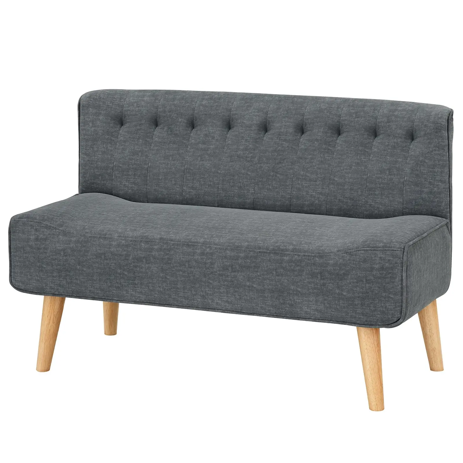 2-Sitzer-Stoffsofa, moderne und bequeme Polstercouch für Wohnzimmer, Büro und Zuhause, Holzgestell, 117 x 55 x 76 cm