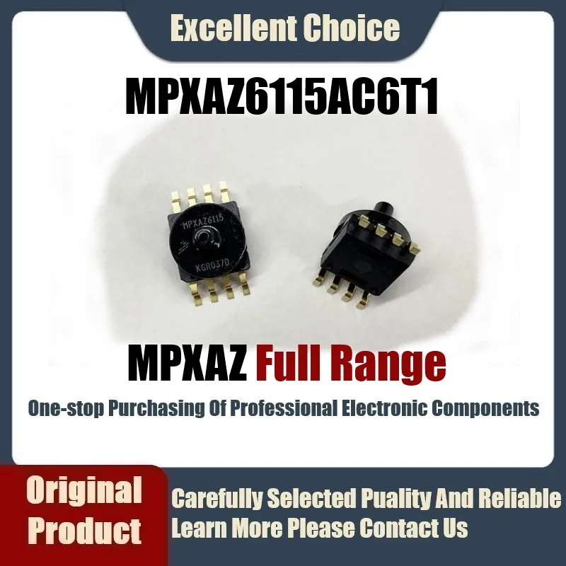 

1-5Pcs/Lot Original Genuine MPXAZ6115AC6T1 MPXAZ6115AC6U MPXAZ6115 Package SOP-8 15-115kpa Industrial Pressure Sensor