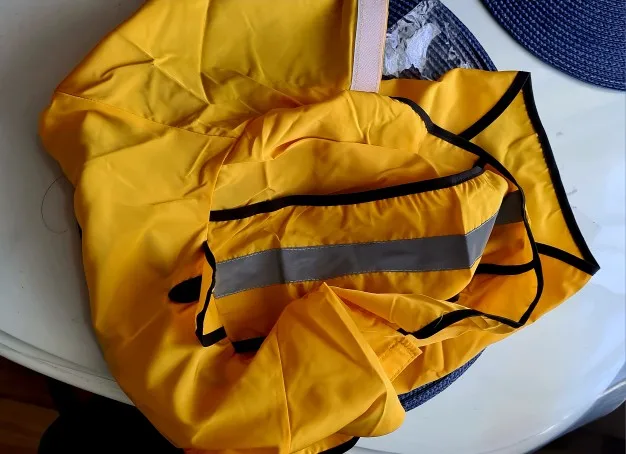 Customer review photo for Waterproof Dog Raincoat — Adjustable, Windproof & Hooded
