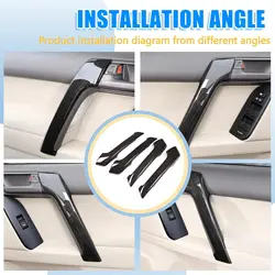 Cubierta de decoración de manija de puerta Interior de coche, embellecedor de ABS cromado para Toyota Land Cruiser Prado FJ150 150 2010-2018 año, accesorios para coche