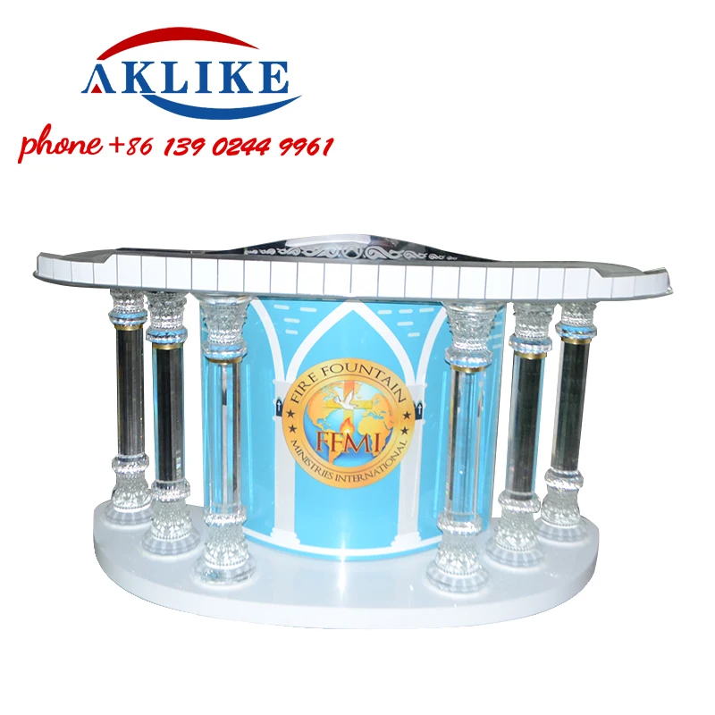 Attractive Pulpit Outdoor Rostrum Well-made Lectern Exquisite Crystal Pulpit Trade Show Lectern Speech Dais Teaching Platform