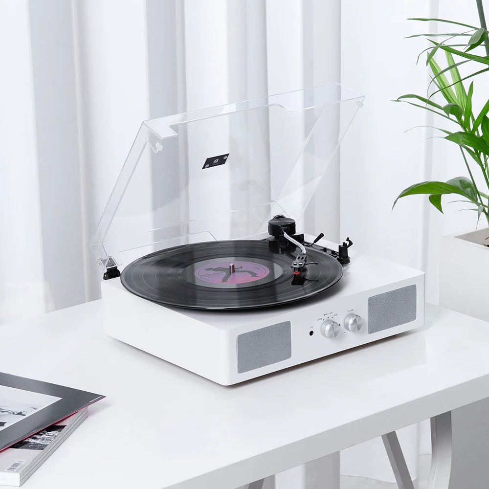 Rétro Vintage platine LP Audio enregistrement automatique haut-parleur Bluetooth lecteur