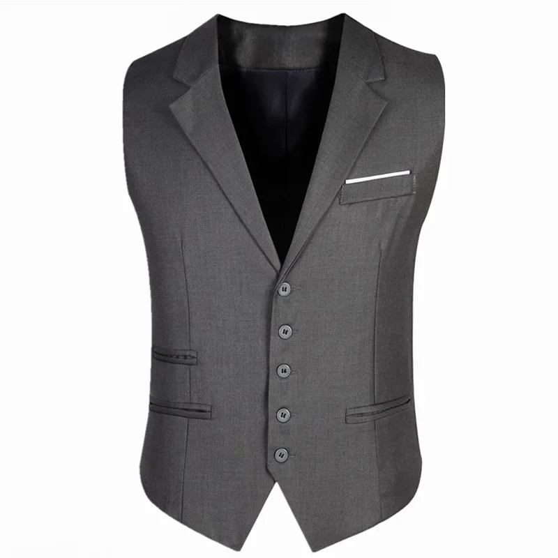 Robe gilets pour hommes coupe ajustée hommes costume Gilet Homme Gilet Homme décontracté sans manches formelle affaires veste grande taille M-6XL
