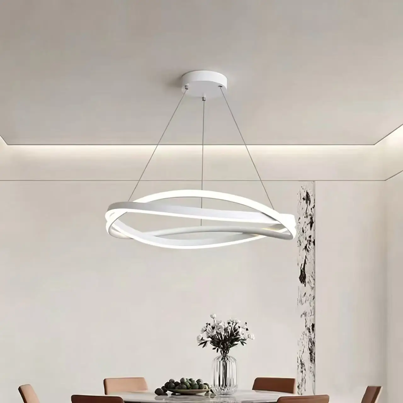 White Black Lamps LED Pendant Lights For Living Study Dining Room Island Home Decor Indoor Lighting