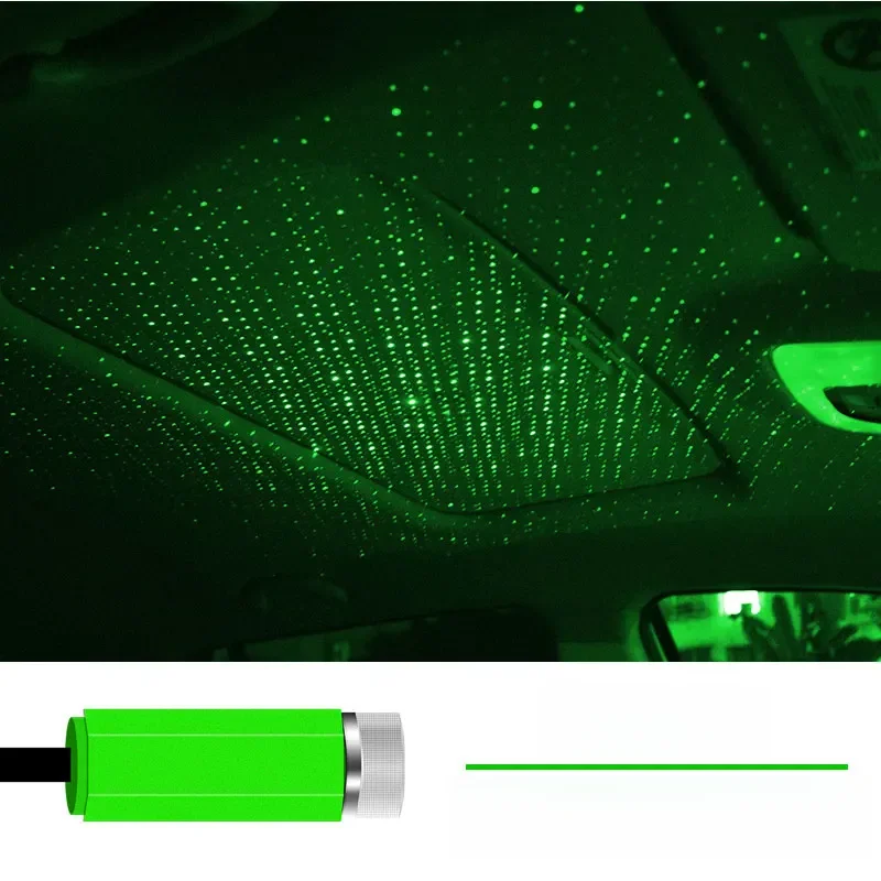 Regulowana automatyczna lampa dekoracyjna USB Dekoracja wnętrz Światło Romantyczna dioda LED na dach samochodu Gwiazda Lampka nocna Projektor Atmosfera Lampa Galaxy — zdjęcie 2