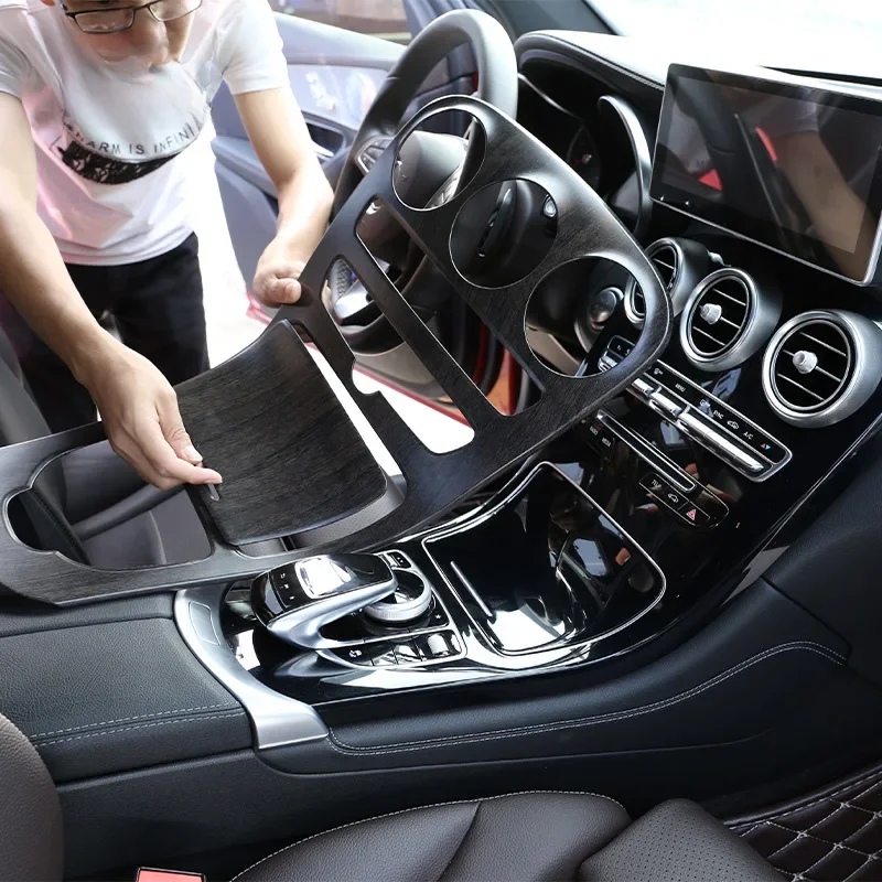Auto Centrale Bediening Versnellingspook Paneel Afdekt Frame Interieur Voor Mercedes Benz C Glc Klasse W 205X235 2014-2021 Auto Accessoires - afbeelding 2