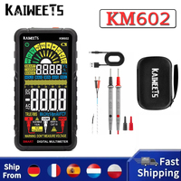 Kaiweets Km602 Smart Digital Multimeter 6000 Counts True-Rms Meter 1200Mah Rechargeable Battery - Black