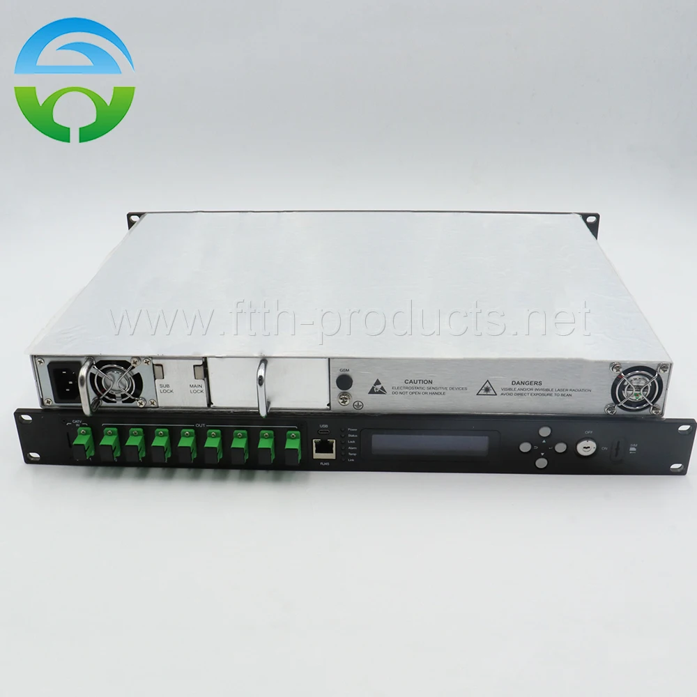 

1550nm CATV Optical Amplifer 8ports 19dBm SC/APC Single Power Supply GPON EDFA