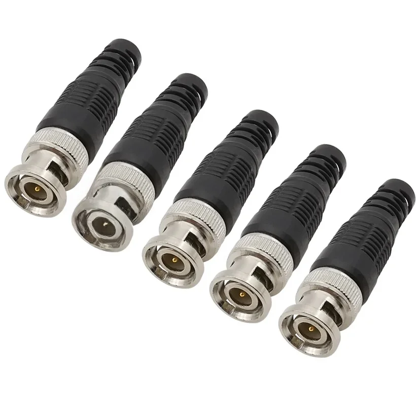 2/3/5Pcs BNC Sans Soudure Angle Droit Connecteur Mâle CCTV Surveillance Caméra Système de Sécurité Accessoires