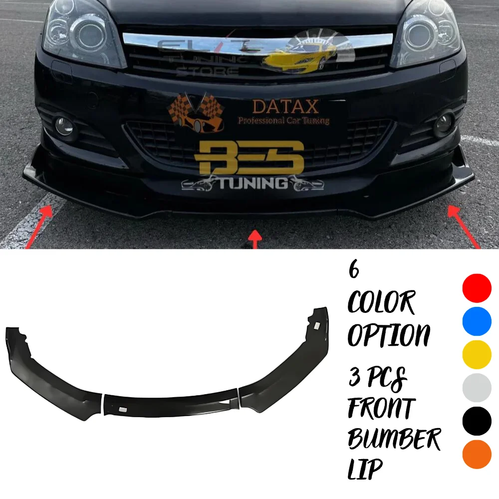 3 Pcs Front Bumper Lip For Opel Astra J 2009-2011 Body Kit Car Accessories Spoiler Splitter Diffuser Flap Sport Bumper Exterior