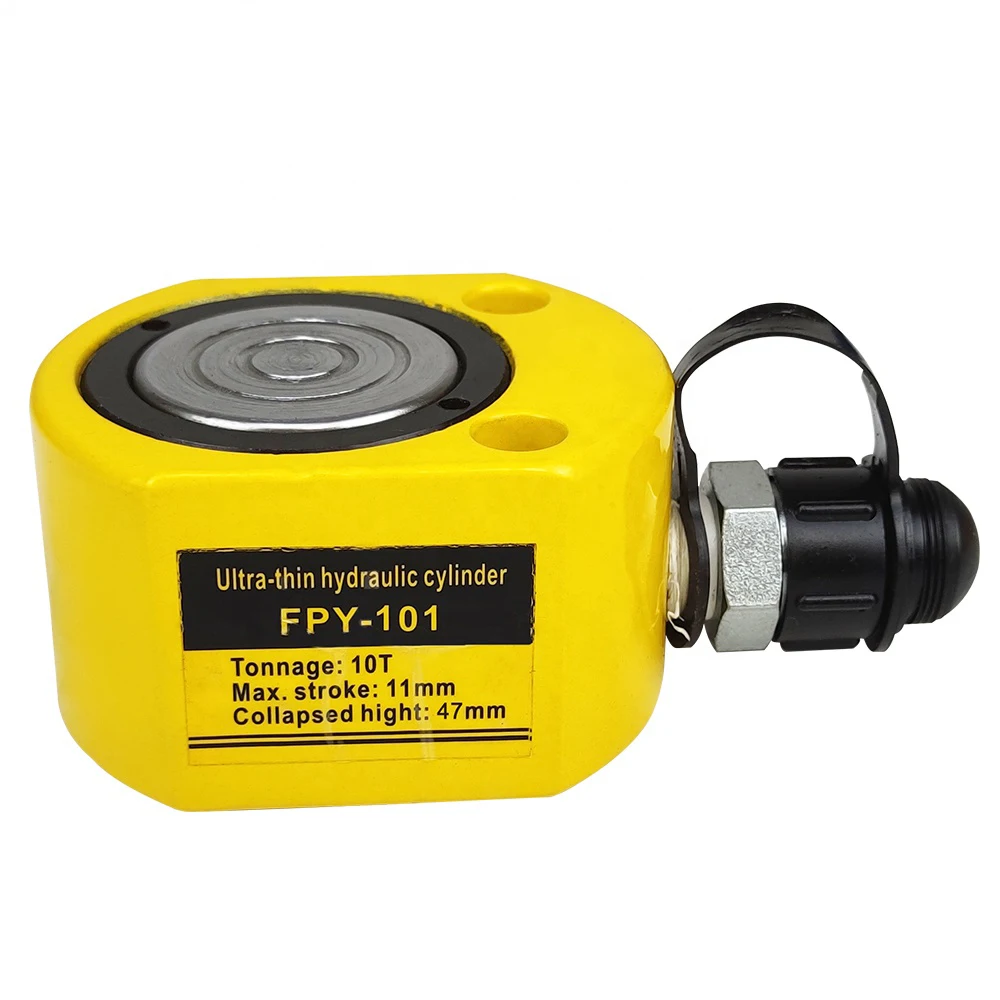 Easy Portable 5/10/20/30/50/100 Ton Flat Hydraulic Press Horizontal Mini Hydraulic Jack Cylinders with Pressure Gauge