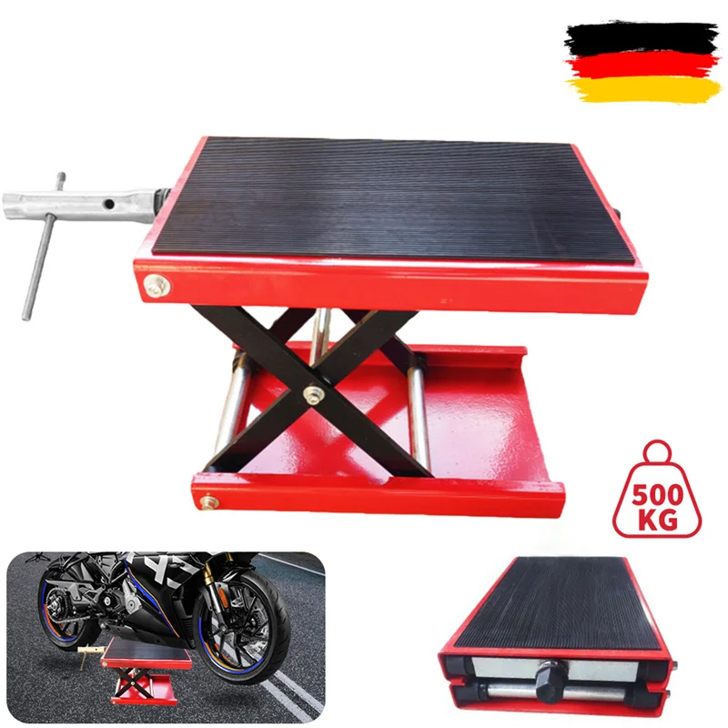 TKKEACE دراجة نارية رفع مقص جاك 85-340 مللي متر/3.35-13.39in ارتفاع قابل للتعديل طوي 500 كجم قدرة دراجة نارية جاك الوقوف #3