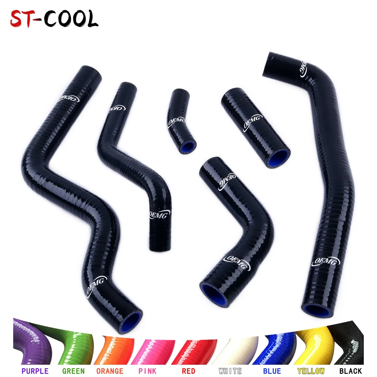 

For 2008-2010 Yamaha FZ6 S2 2009 Radiator Coolant Hoses Kit Silicone Tubes Piping 6Pcs 10 Colors