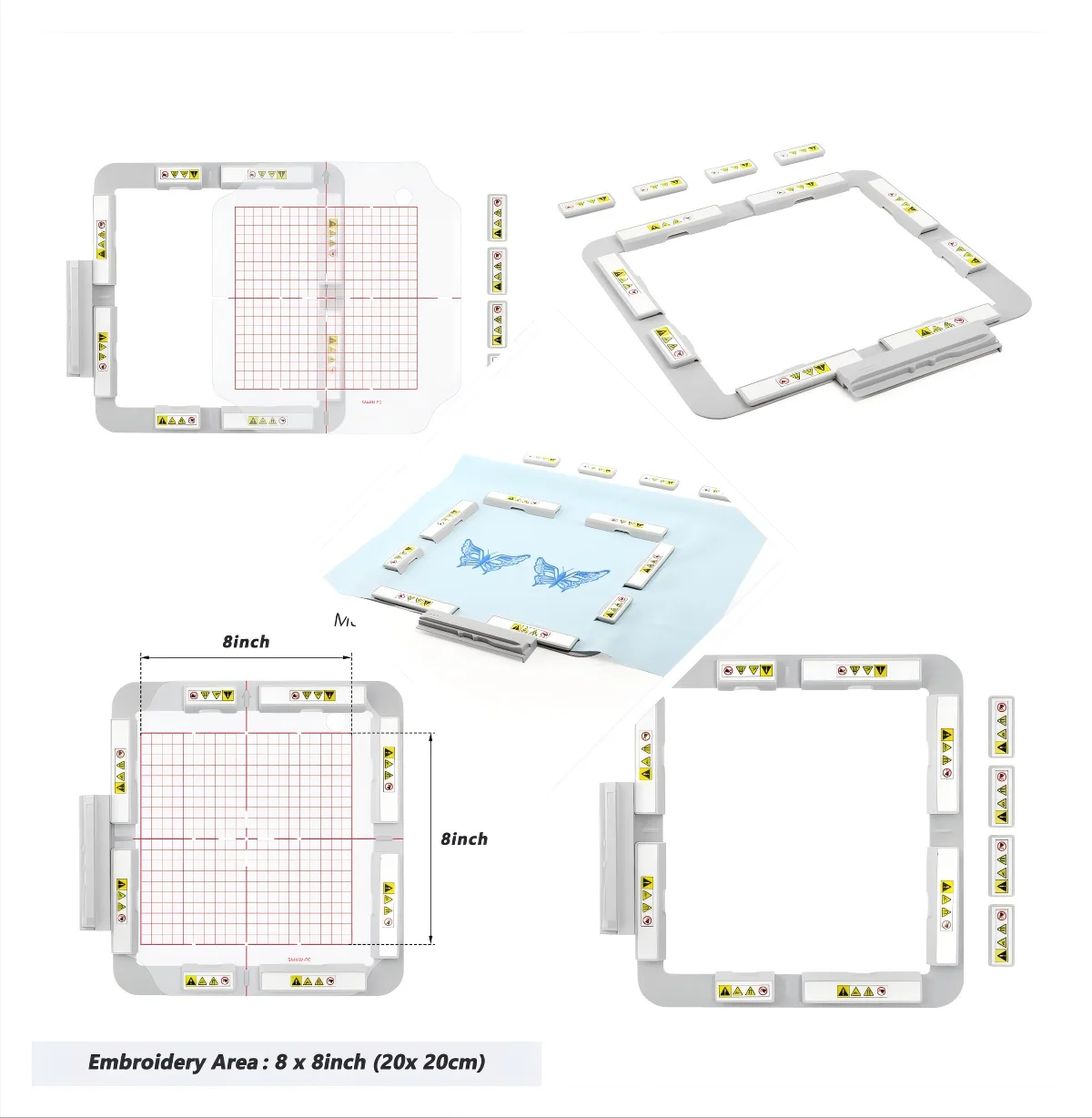 

MaggieFrame Metal Magnetic Quilter Hoop for Brother Innov-is 6000D / 6700D / NV6700D / 6750D Embroidery Machines – Strong Magne