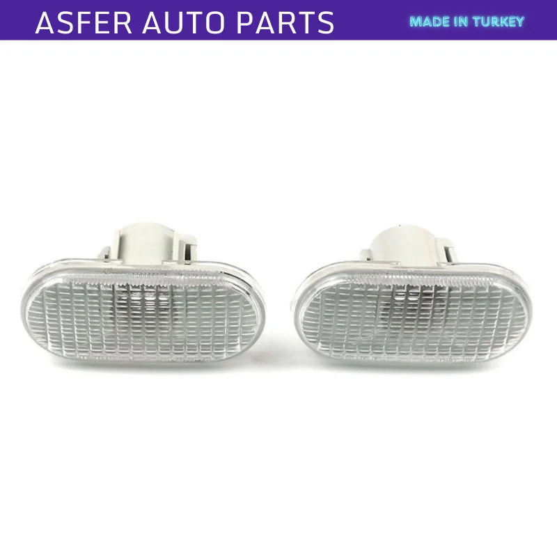 2 Pcs Side Indicator Repeater Lamp For Renault Kangoo Master Megane Scenic Trafic Twingo Clio Logan Oem 8200194580